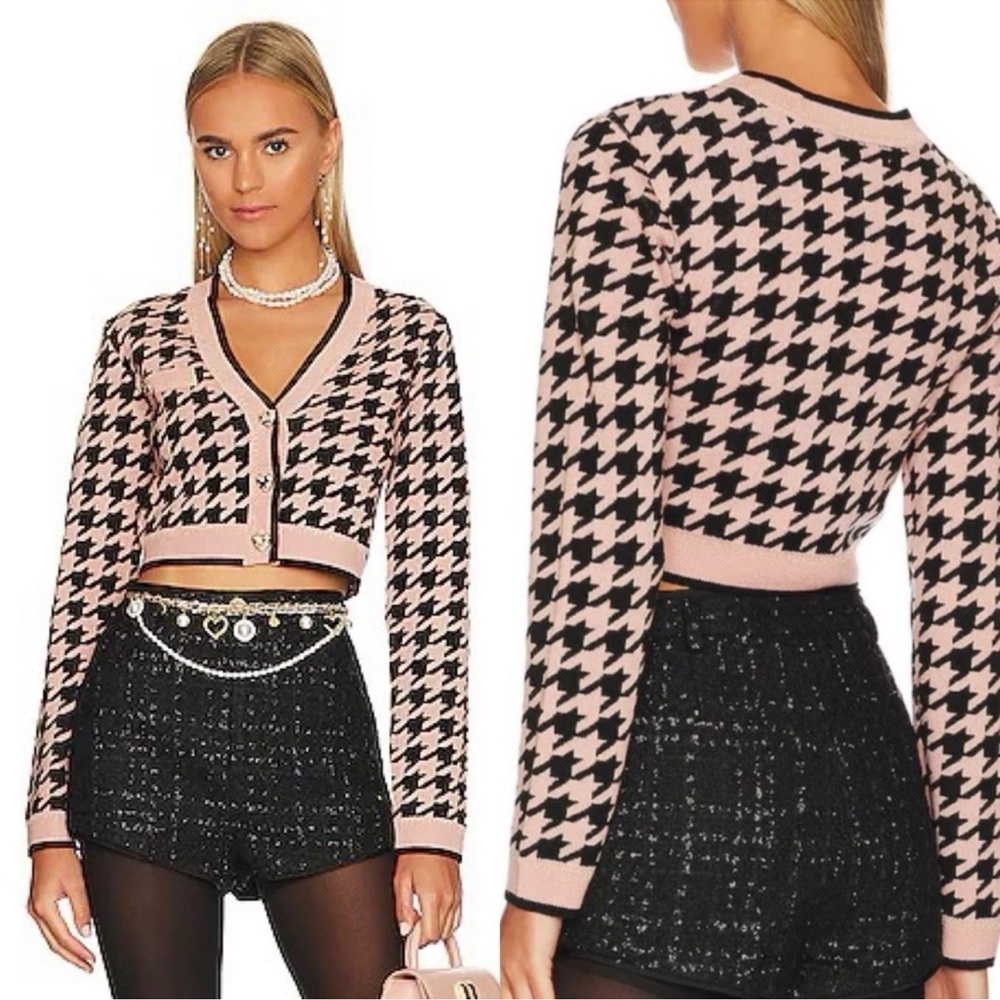 Revolve Assignment Carly Houndstooth Cropped Card… - image 2